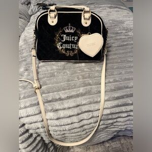 Juicy Couture Black and Cream Satchel